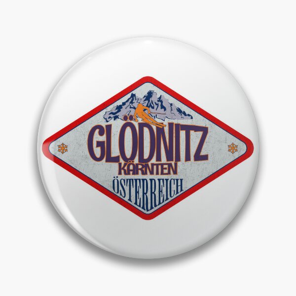 Item preview, Glödnitz, Kärnten, Osterreich, Austria, Vintage skiing badge design designed and sold by Wanderful-roads.
