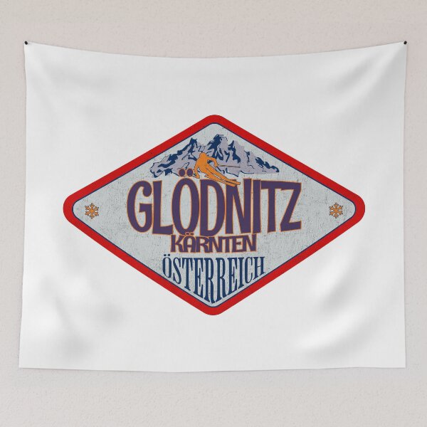 Item preview, Glödnitz, Kärnten, Osterreich, Austria, Vintage skiing badge design designed and sold by Wanderful-roads.