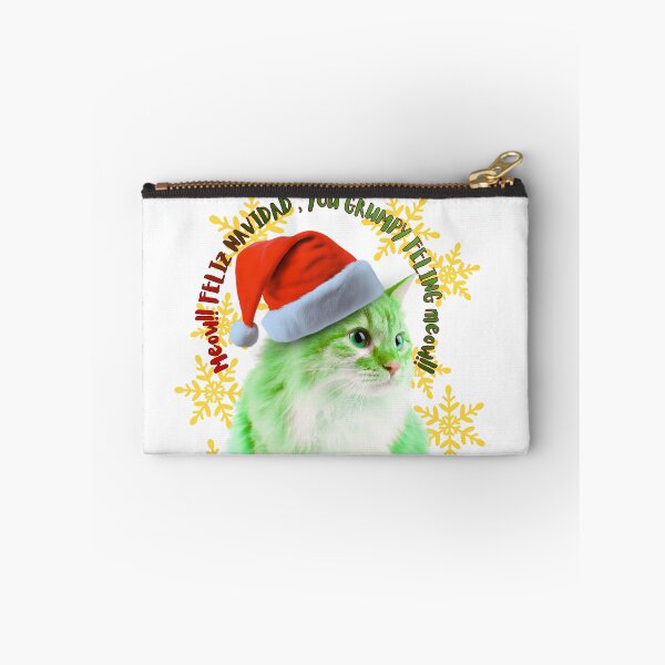 Item preview, Funny green grumpy cat Christmas  designed and sold by ZAHRA-M.