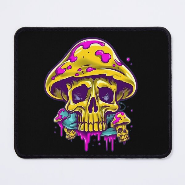 Item preview, Neon Yellow Mushroom Skull  designed and sold by BetOova.
