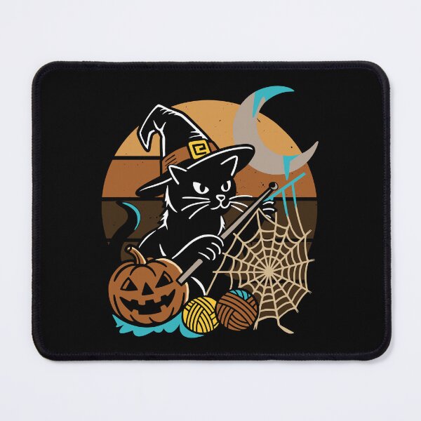Item preview, Witchy Crocheted Black Cat Halloween designed and sold by kaszczyszko.