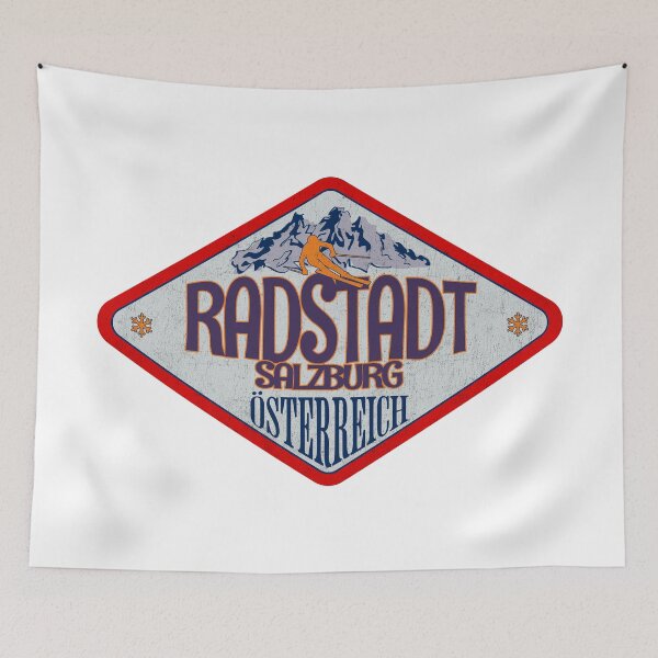 Item preview, Radstadt, Salzburg, Osterreich, Austria, Vintage skiing badge design designed and sold by Wanderful-roads.