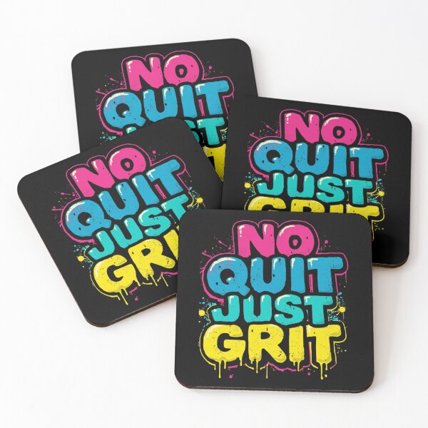 Item preview, No Quit Just Grit Typography designed and sold by Unashamed444.