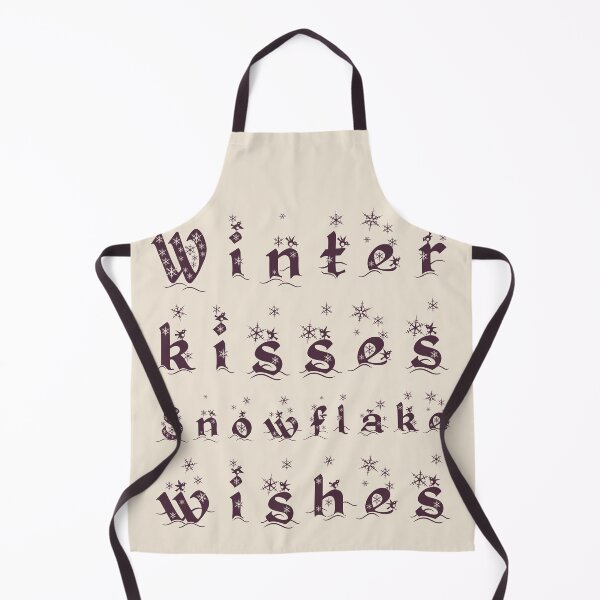 Item preview, Winter kisses, snowflake wishes – elegant winter typography design designed and sold by It's all about SHE.