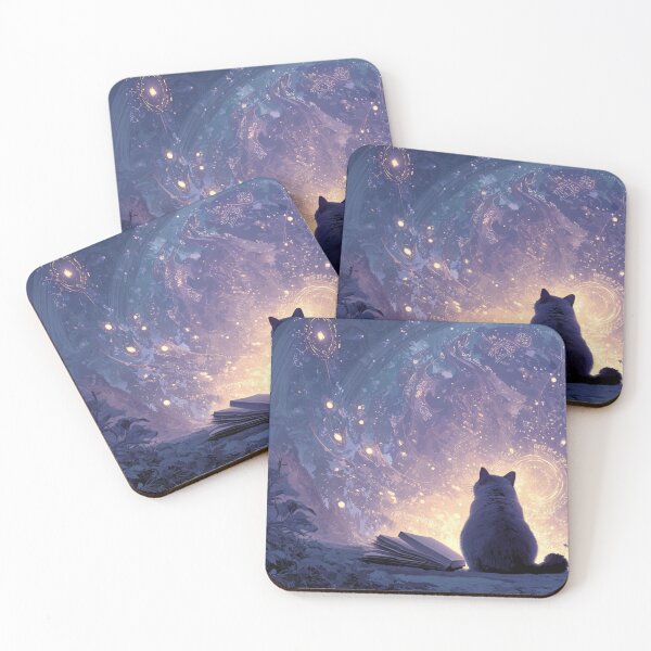 Artikelvorschau, Enchanted Book Portal Cat – Fantasy Bookish Cat Art for Dreamers & Cat Lovers  | Cat Lover | Book Lover | Gift idea entworfen und verkauft von VieUnique.