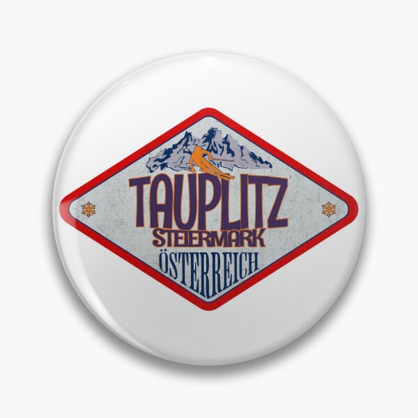 Item preview, Tauplitz, Steiermark, Osterreich, Austria, Vintage skiing badge design designed and sold by Wanderful-roads.