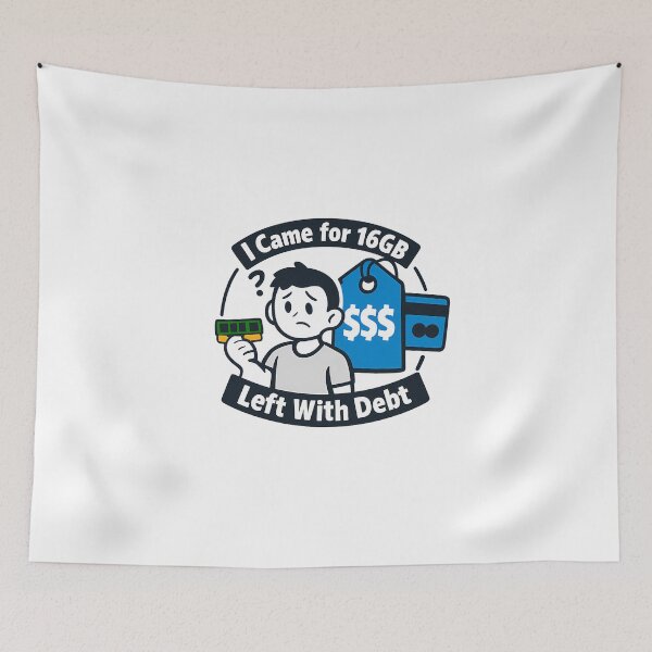 Item preview, I Came for 16GB, Left With Debt - Blue Ram Price Meme designed and sold by TyxShop.