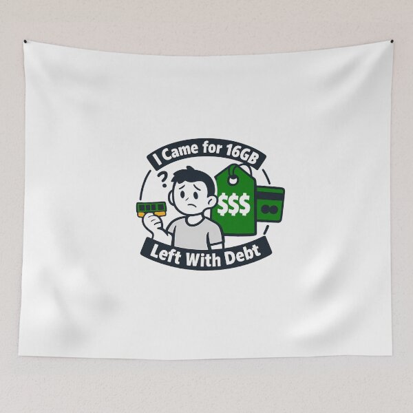 Item preview, I Came for 16GB, Left With Debt - Green Ram Price Meme designed and sold by TyxShop.
