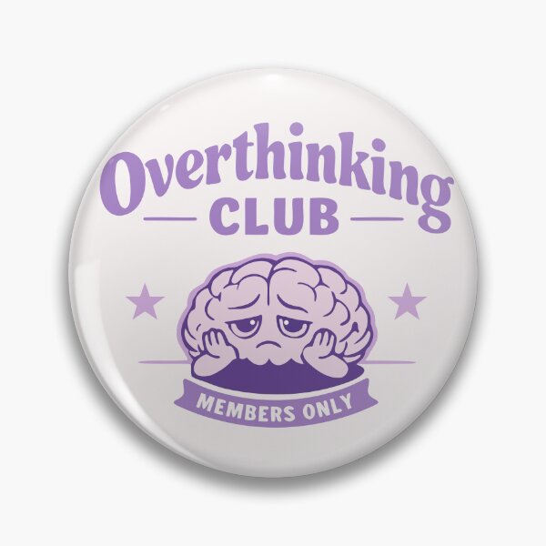 Item preview, Overthinking Club Poster – Aesthetic Minimalist Wall Art ( Digital Lavender ) designed and sold by BaKamiLand.