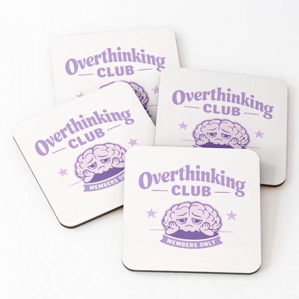 Item preview, Overthinking Club Poster – Aesthetic Minimalist Wall Art ( Digital Lavender ) designed and sold by BaKamiLand.