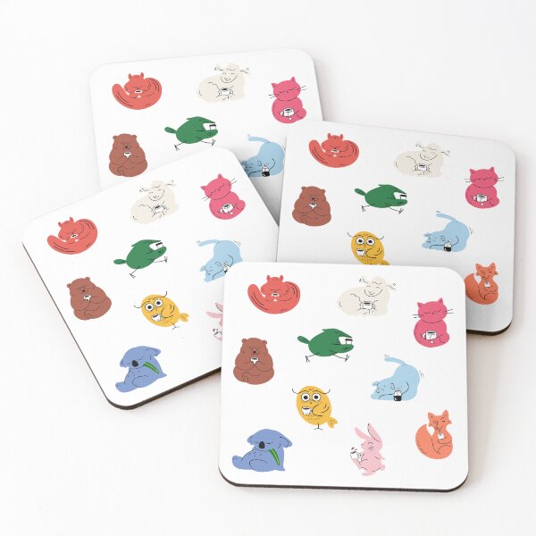 Item preview, animals and coffee  designed and sold by delicate-pov.