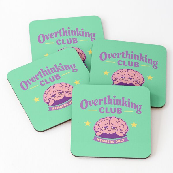 Item preview, Overthinking Club Poster – Aesthetic Minimalist Wall Art ( Neo Mint ) designed and sold by BaKamiLand.