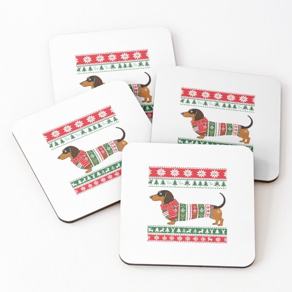 Item preview, Long Dachshund Ugly Christmas Sweater Daschund Pattern designed and sold by zezoconan.