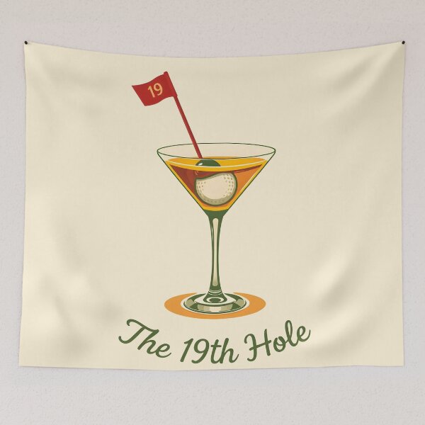 Item preview, The 19th Hole – Retro Golf Logo designed and sold by MKV Design.