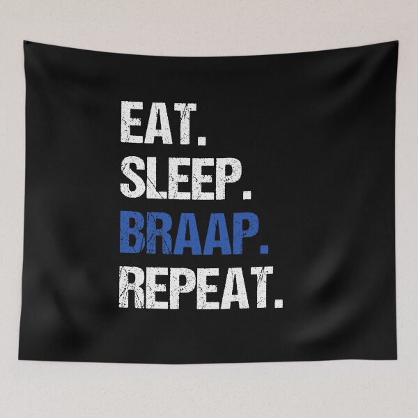 Item preview, Eat Sleep Braap Repeat Funny Motocross Dirt Bike designed and sold by JRRTs.