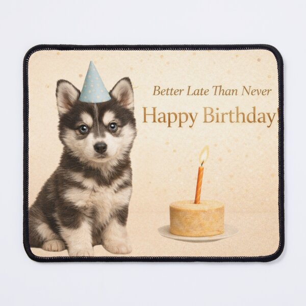 Item preview, Belated Birthday Siberian Husky Greeting Card designed and sold by GivingJoy.