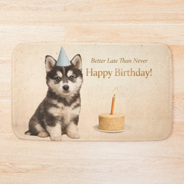 Item preview, Belated Birthday Siberian Husky Greeting Card designed and sold by GivingJoy.