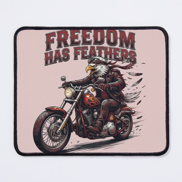 Item preview, Freedom Has Feathers Eagle Biker Motorcycle Design designed and sold by RectifyFashions.