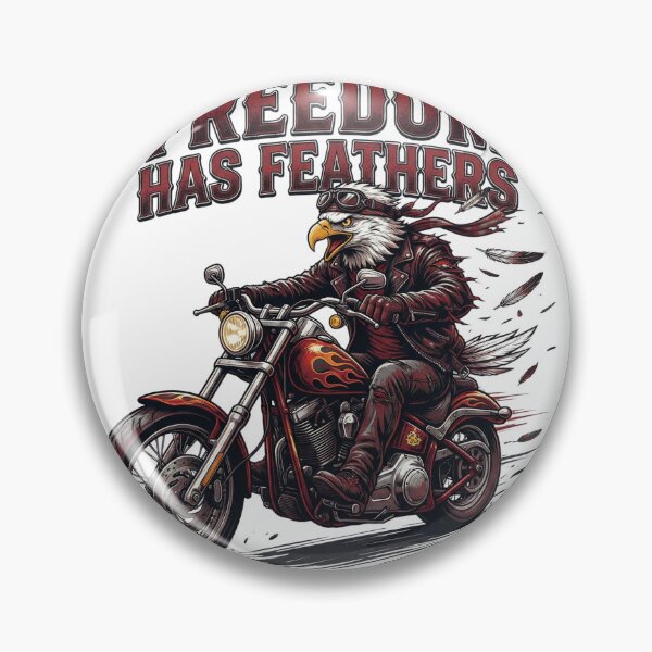 Item preview, Freedom Has Feathers Eagle Biker Motorcycle Design designed and sold by RectifyFashions.