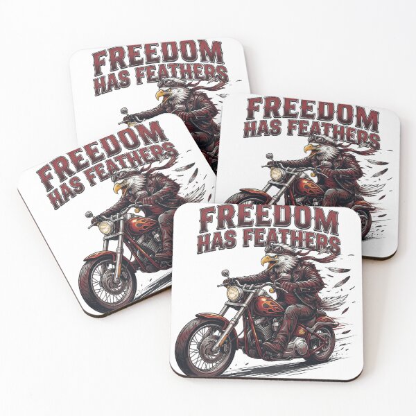 Item preview, Freedom Has Feathers Eagle Biker Motorcycle Design designed and sold by RectifyFashions.