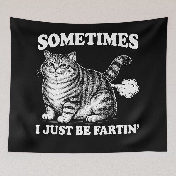 Item preview, Sometimes I Just Be Fartin, Funny Conky Cat Meme designed and sold by will freed18.