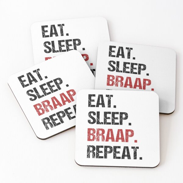 Item preview, Eat Sleep Braap Repeat Funny Motocross Dirt Bike designed and sold by JRRTs.