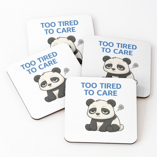 Item preview, Too Tired To Care Panda – Lazy Cute Cartoon designed and sold by Papier Atelier Art.