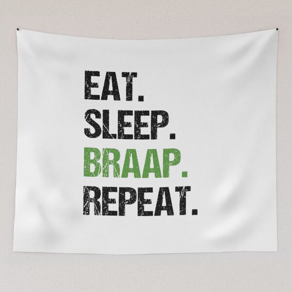 Item preview, Eat Sleep Braap Repeat Funny Motocross Dirt Bike designed and sold by JRRTs.