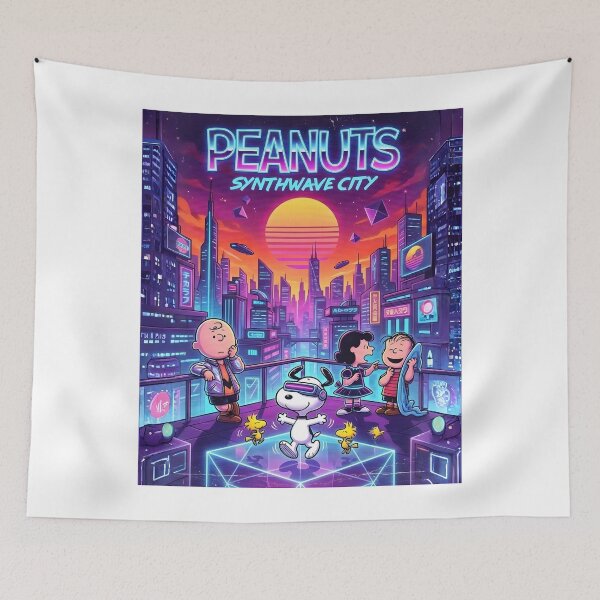 Item preview, Synthwave Peanuts: Neon Cyberpunk City Art designed and sold by Innova_Creations.