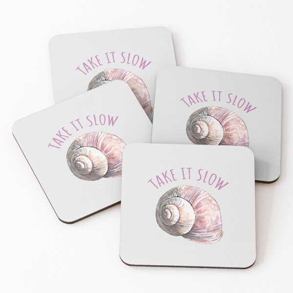 Item preview, Take it slow - watercolor snail - live slowly designed and sold by AquarellChill.