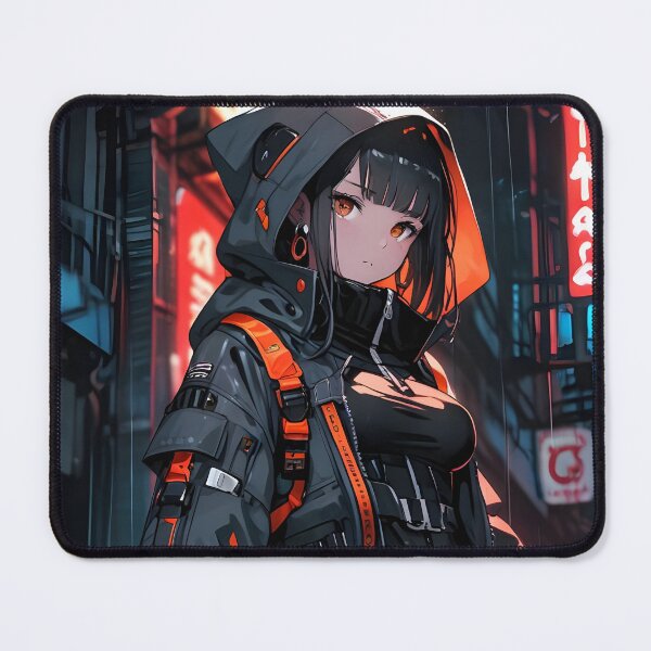 Item preview, ZERO: Heavy Techwear Hooded Gear | Cute Cyberpunk Anime Girl designed and sold by Sytrics.