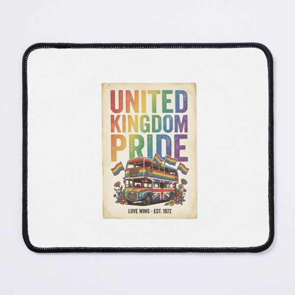Item preview, Retro UK Pride Poster – Love Wins Bus Edition ?️? designed and sold by Tily360.