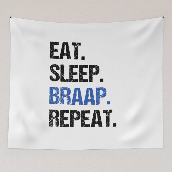 Item preview, Eat Sleep Braap Repeat Funny Motocross Dirt Bike designed and sold by JRRTs.