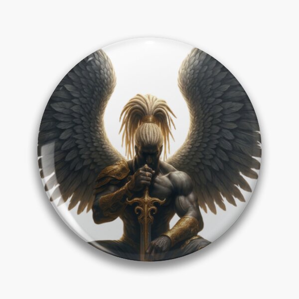 Item preview, Kneeling Angel Warrior with Sword – Divine Guardian of Strength and Faith designed and sold by buycostarica.
