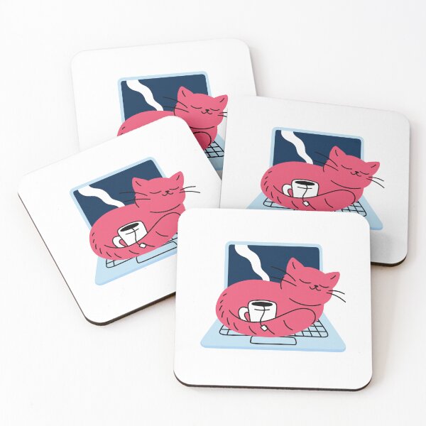 Item preview, careless cat and coffee  designed and sold by delicate-pov.