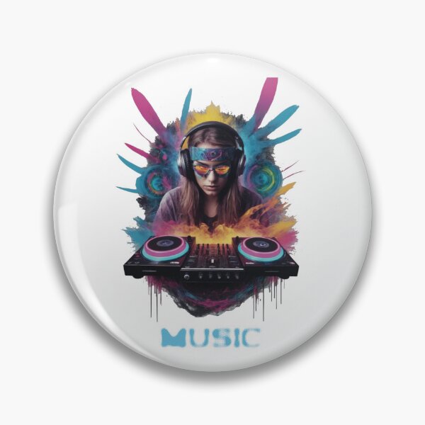 Item preview, Female DJ Mixing Electronic Music Rave Art designed and sold by 140bpmmusic.