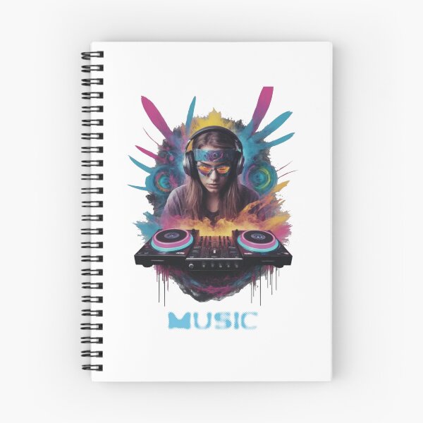 Item preview, Female DJ Mixing Electronic Music Rave Art designed and sold by 140bpmmusic.
