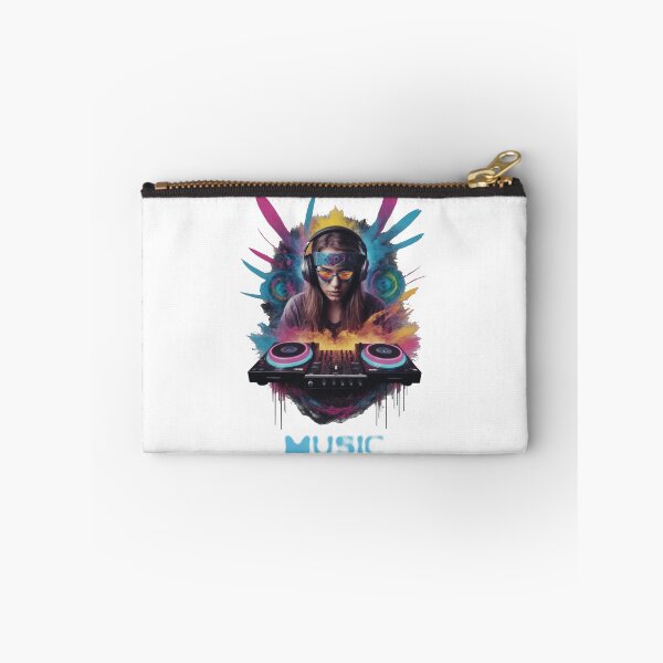 Item preview, Female DJ Mixing Electronic Music Rave Art designed and sold by 140bpmmusic.