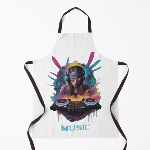 Item preview, Female DJ Mixing Electronic Music Rave Art designed and sold by 140bpmmusic.