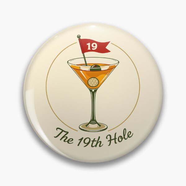 Item preview, The 19th Hole – Modern Vintage Golf Logo | Elegant Martini Vector designed and sold by MKV Design.