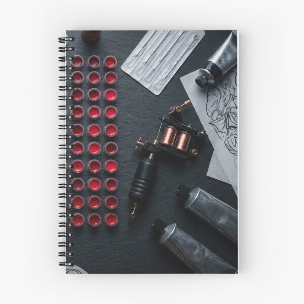 Item preview, Tattoo Artist Station - Ink Caps & Machines Knolling designed and sold by SavinMercantile.