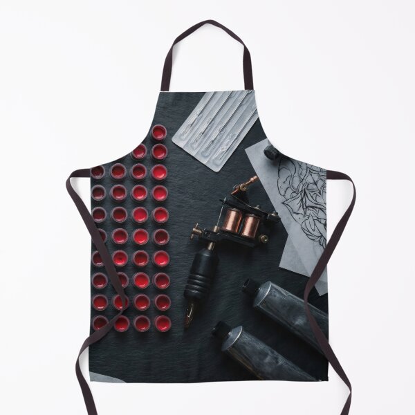 Item preview, Tattoo Artist Station - Ink Caps & Machines Knolling designed and sold by SavinMercantile.