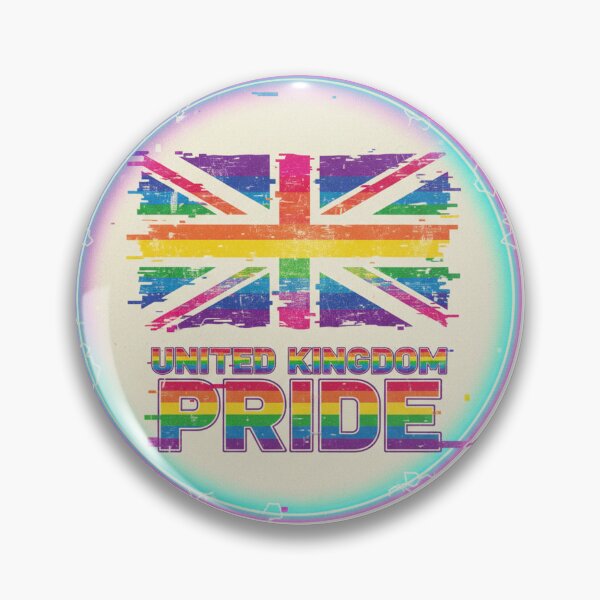 Item preview, Retro UK Pride Poster – Distressed Union Jack Glitchcore Edition designed and sold by Tily360.