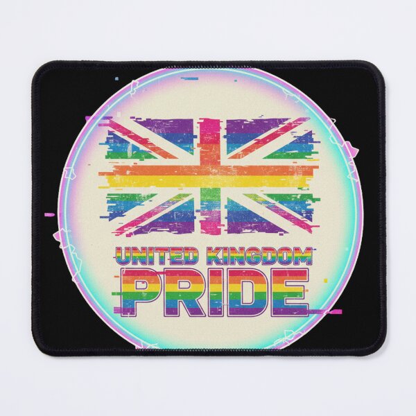 Item preview, Retro UK Pride Poster – Distressed Union Jack Glitchcore Edition designed and sold by Tily360.