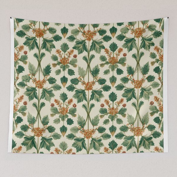 Item preview, Vintage Mistletoe Botanical Christmas Pattern designed and sold by Amplify-n-Co.