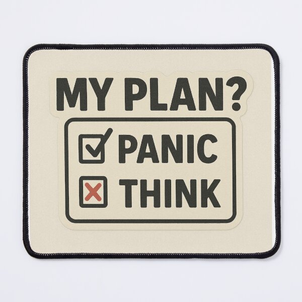 Item preview, My Plan, Panic, Think designed and sold by DivinelyAligned8.