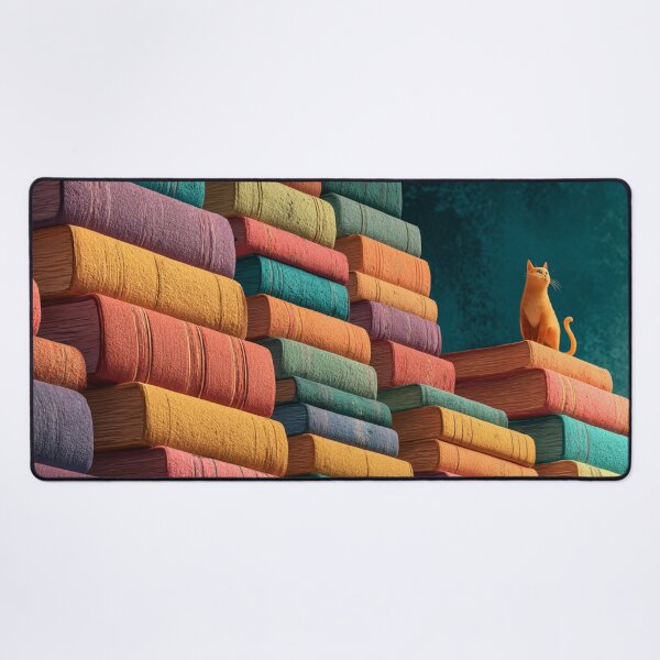 Item preview, Book Tower Cat – Playful Reading Cat Artwork for Book & Cat Lovers  | Cat Lover | Book Lover | Gift idea designed and sold by VieUnique.