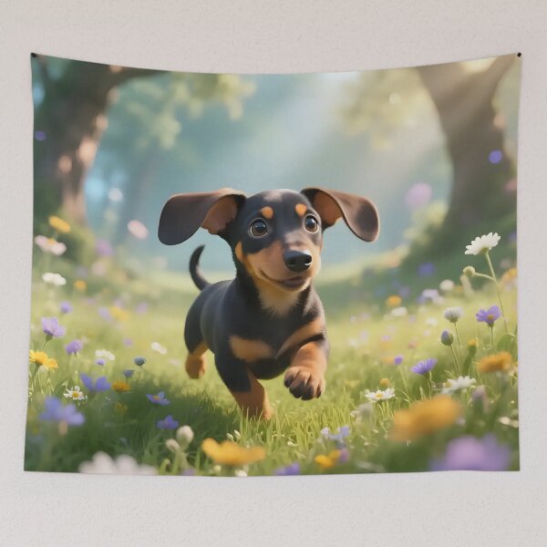 Item preview, Puppy dog playing in a field.  designed and sold by Nomad-Maynard.