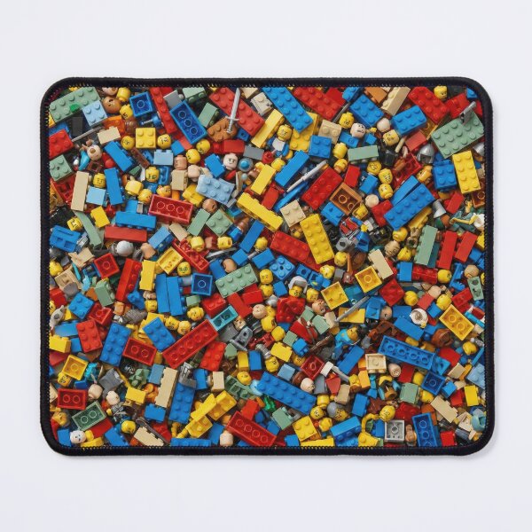 Item preview, Colorful Brick Hoard - Toy Block Chaos Texture designed and sold by SavinMercantile.