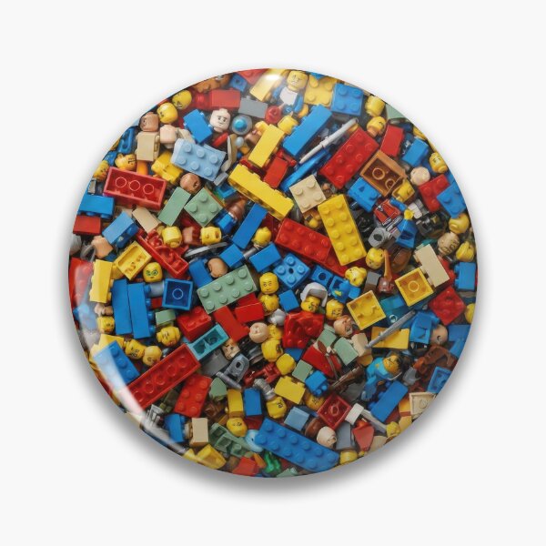 Item preview, Colorful Brick Hoard - Toy Block Chaos Texture designed and sold by SavinMercantile.